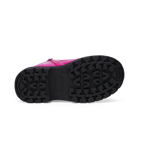 Boys Girls Combat Ankle Boots - ROSE RED - 4